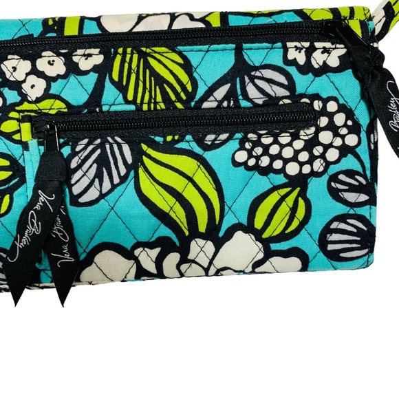 Vera Bradley Trifold Wallet Crossbody Purse Hipster Rumba Clutch Blue Retired - Picture 5 of 16
